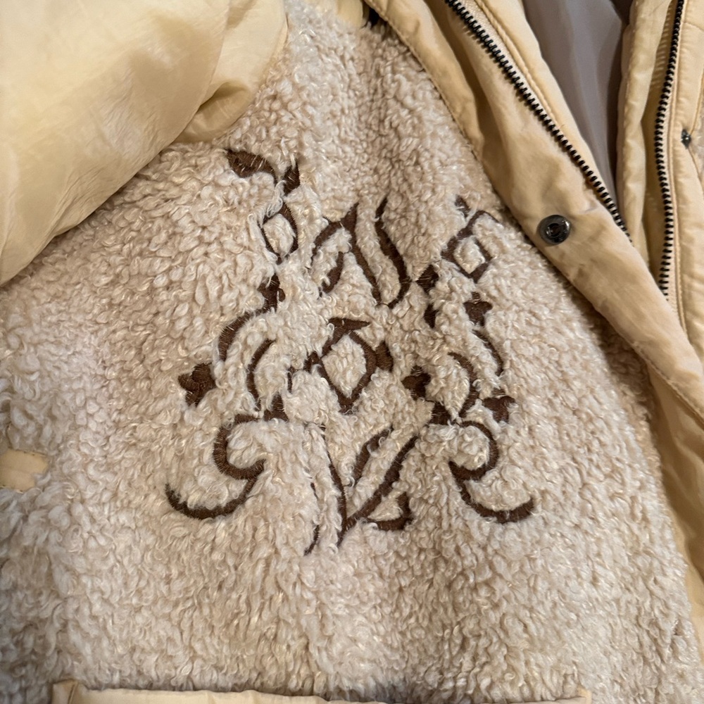 Pilcro x Anthropologie Embroidered Hooded Sherpa Coat - Picture 4 of 9